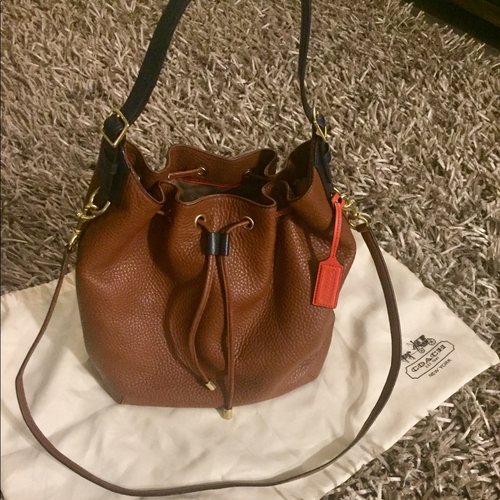 NEW Coach Brown Leather Shoulder Bag